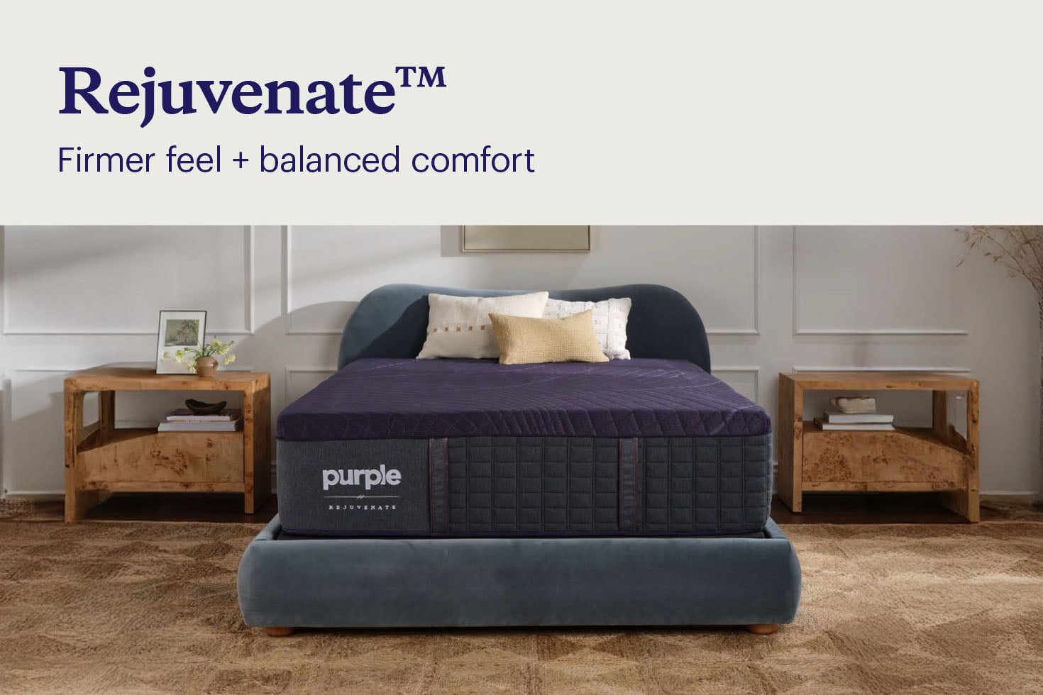 A picture of the Rejuvenate® Mattress highlighting firmness and comfort.