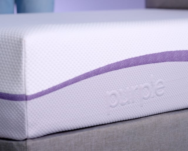 Twin size Purple mattress.