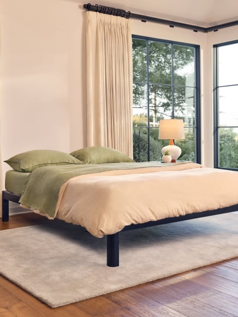 metal platform dressed bed full res